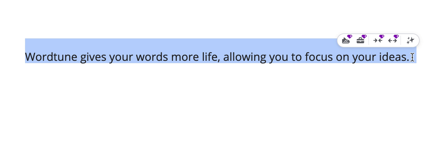 Wordtune, an AI writing tool, rewrites a sentence